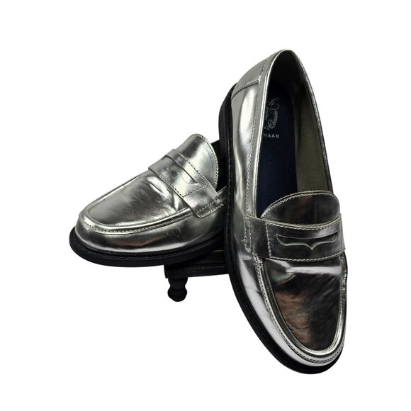 Cole Haan Women's Patent Leather Pinch Penny Loafer Sz 7B - Picture 1 of 10